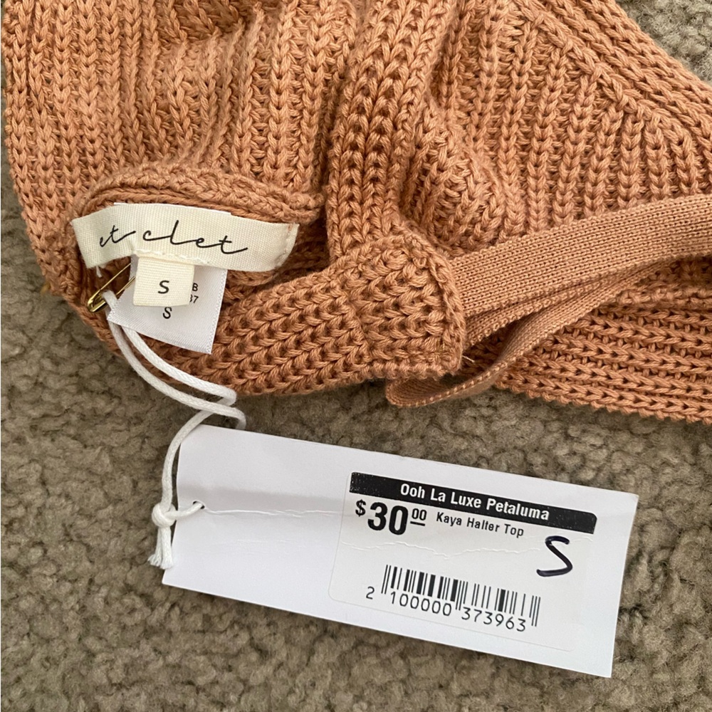Petaluma Tan Knit Bralette - Picture 3 of 3